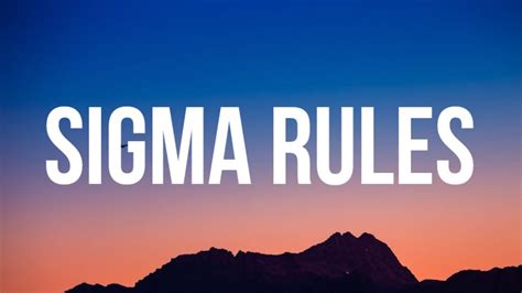 sigma rule lyrics in english